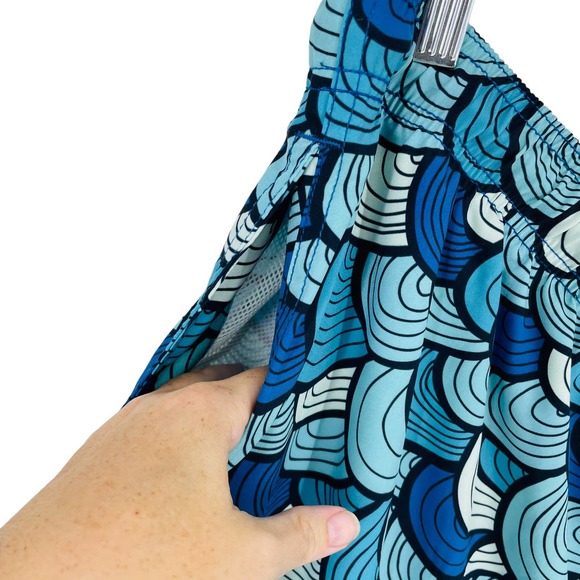 Capelle Mens 4XL Betta Blue Hybrid Mid Length Swim Trunks Built-in Liner Comfort - Picture 3 of 7